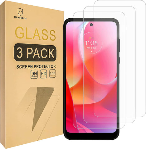 Mr.Shield [3-Pack] Designed For Motorola MOTO G Play (2023) [Protect Camera Version] [Tempered Glass] [Japan Glass with 9H Hardness] Screen Protector with Lifetime Replacement