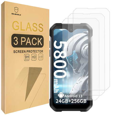 Mr.Shield Screen Protector compatible with Unihertz 8849 Tank Mini 1 [Tempered Glass] [3-PACK] [Japan Glass with 9H Hardness]